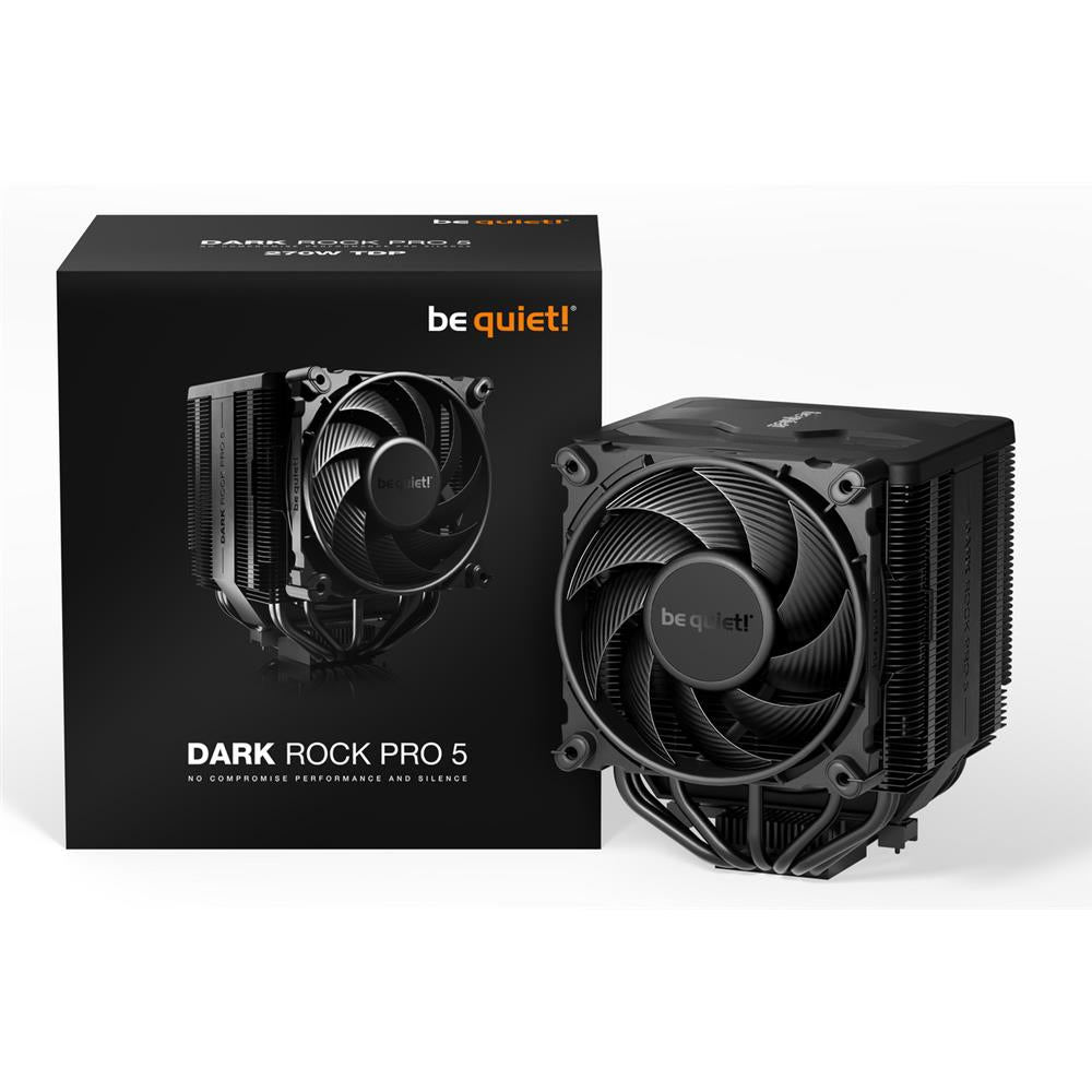 be quiet! Dark Rock Pro 5 Luftkühler hohe Kühlleistung 7 Hochleistungs-Heatpipes PWM Lüfter leiser Betrieb Speed Switch
