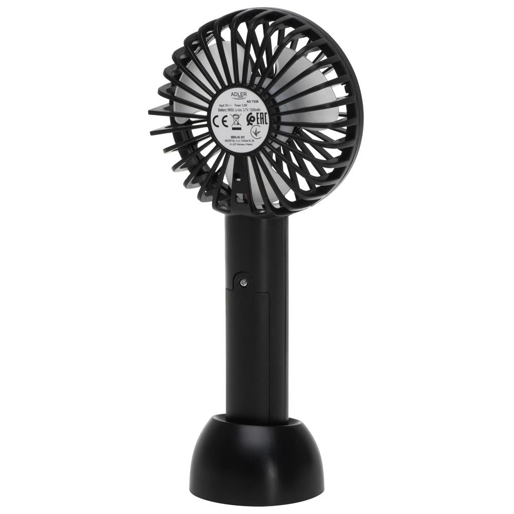 Adler AD 7338 Mini-USB-Ventilator schwarz – Kompakt & mobil für unterwegs