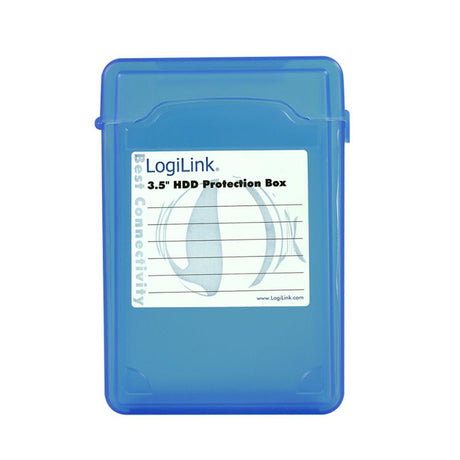 LogiLink Festplatten Schutz-Box für 3,5" HDDs, blau