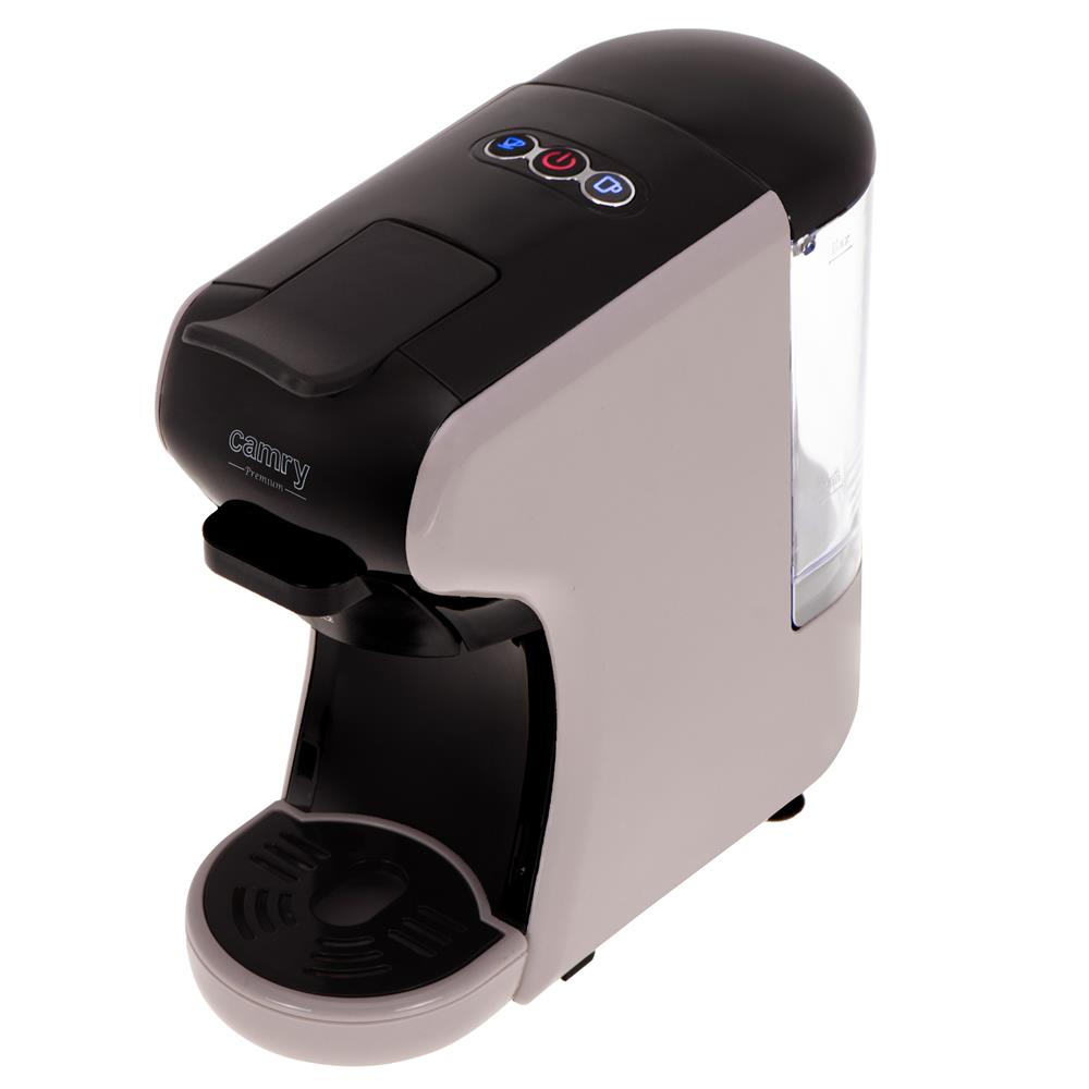 Camry CR 4414bm Multi-Kapsel-Espressomaschine, 19 bar Kaffeemaschine für Kapseln, Pads und gemahlenen Kaffee, kompakt fürs Büro und Zuhause, Mocca/Schwarz