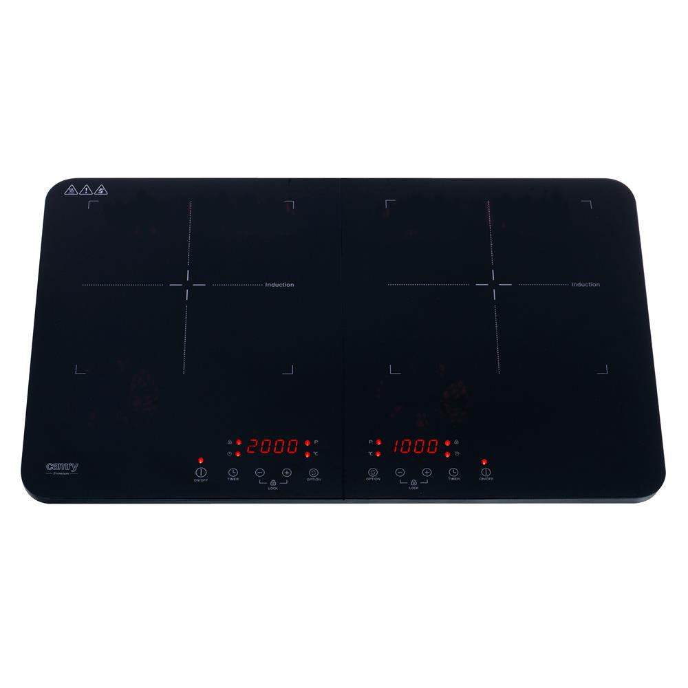 Camry CR 6514 Induktionsherd 60 cm 2 Platten LCD Display schwarz