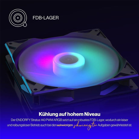 ENDORFY Stratus 140 PWM ARGB PC-Gehäuselüfter, 140mm, Beleuchtet | EY4A012
