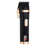 Adler AD 2853 Akku Haarschneider, Haartrimmer für Kopfhaar und Koteletten, Stahlklinge, LED-Display, USB, 0,8-13 mm Schwarz Golden
