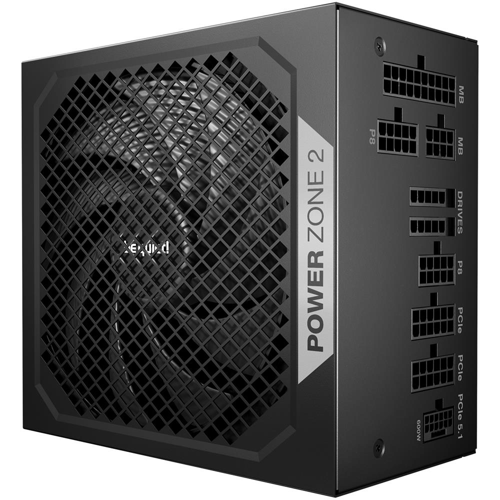 be quiet! Power Zone 2 850W 80 PLUS Platinum ATX 3.1 und PCIe 5.1 kompatibel 90° abgewinkelter 12V-2x6-Anschluss