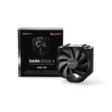 be quiet! DARK ROCK 4 CPU Luftkühler hohe Kühlleistung von 200W TDP Silent Wings 135mm PWM Lüfter BK021 schwarz