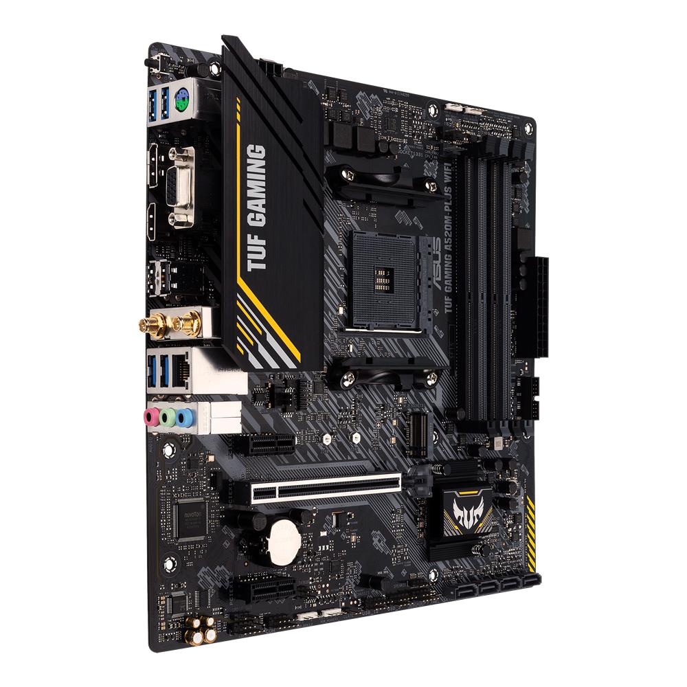 ASUS TUF GAMING A520M-PLUS WIFI Mainboard Sockel AMD A520 (Ryzen AM4, Micro ATX, M.2-Unterstützung)