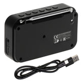 Adler AD 1907 PLL AM/FM-Digitalradio modernes Radio USB C Wecker weiß schwarz