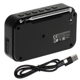 Adler AD 1907 PLL AM FM Digitalradio mit Weckerfunktion, USB C, Weiß Schwarz