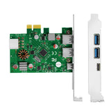 LogiLink PCI Express Karte, USB 3.2 Gen1x1, 1x USB-C PD 3.0 & 2x USB 3.0