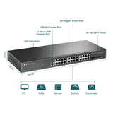 TP-Link TL-SG3428X JetStream 24-Port Gigabit L2+ Managed Switch mit 4 10GE SFP+ Slots