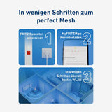 AVM FRITZ!Mesh Set 4200 2er-Set - Für bestes WLAN überall, Triband Wi-Fi 6 für ultraschnelle Leistung