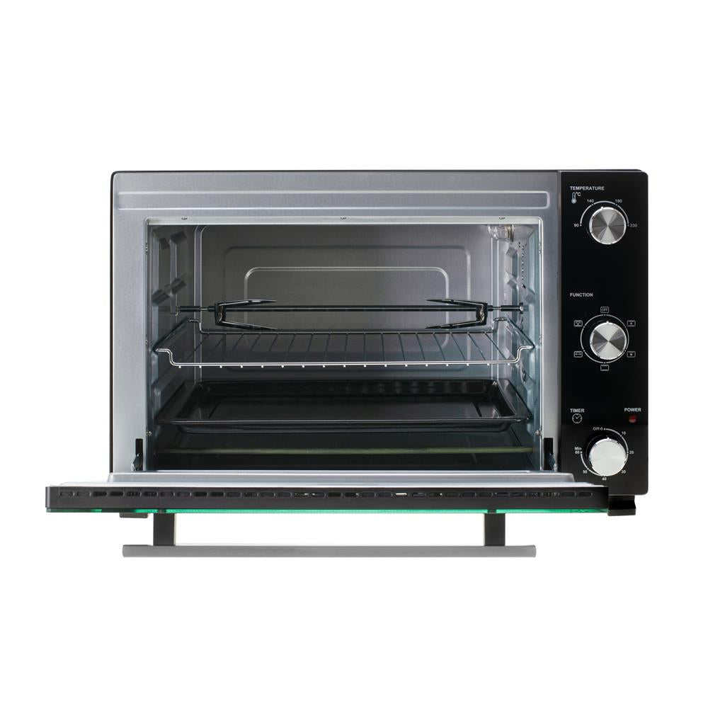 Adler AD 6025 Elektrobackofen, 35L, Oberhitze, Unterhitze, Umluft, Drehspieß, schwarz