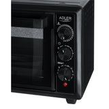 Adler AD 6023 Mini Backofen 26 L mit Umluft Timer und Backblech Schwarz