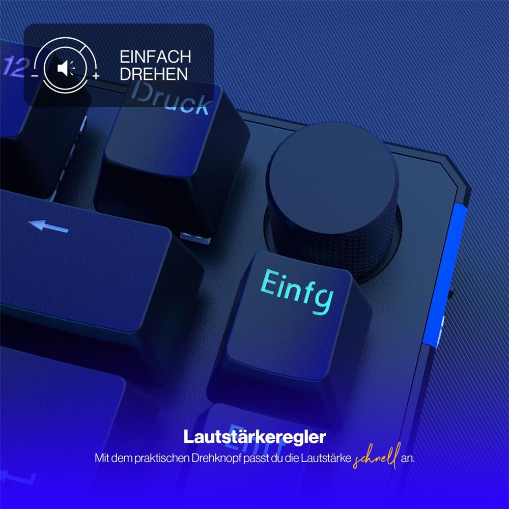 ENDORFY Thock 75% Wireless DE Kailh Box Red, Tastatur, DE-Layout, Schwarz, Kabellos, Beleuchtet