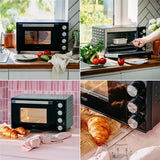 Adler AD 6031 Elektro-Backofen 30L schwarz – Heißluft & Grill, 12 Backmodi
