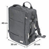 Camry CR 6881dg Business Rucksack 24 L erweiterbar, Handgepäck Rucksack 40x20x30 cm, Laptoprucksack bis 15,6 Zoll, RFID, USB, YKK-Reißverschlüsse, wasserabweisend