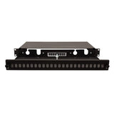 LogiLink 19" Spleißbox ausziehbar, 1HE, schwarz, Leergehäuse ohne Frontblende