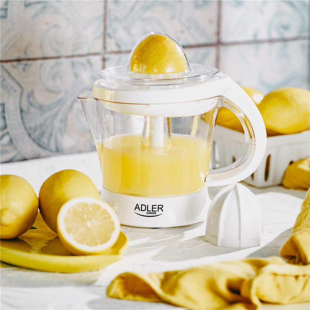 Adler AD 4014 elektrische Zitruspresse 1L Saftpresse Orangenpresse weiß