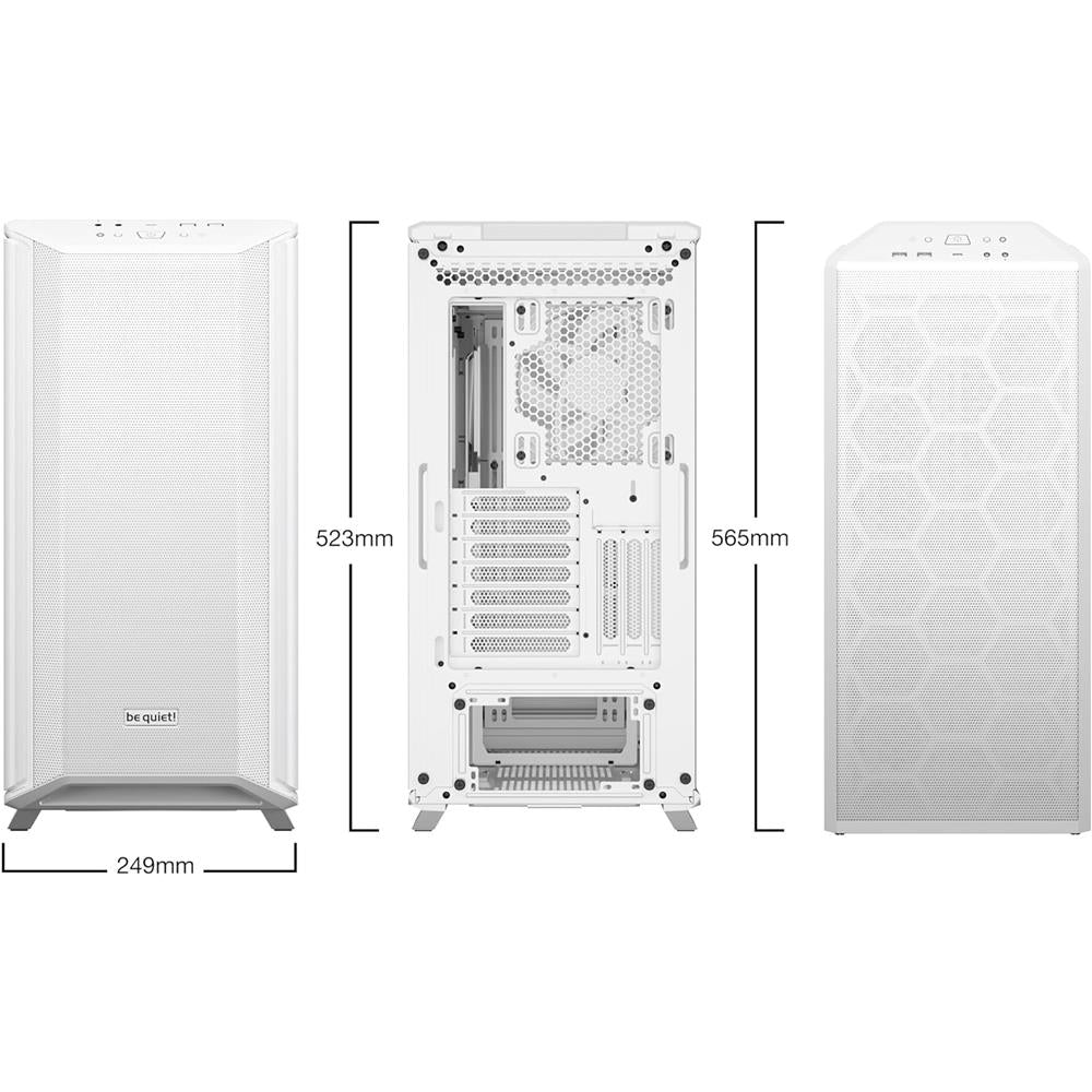 be quiet! Dark Base 701 White PC-Gehäuse, Midi-Tower, 3x Lüfter, ARGB-Beleuchtung + Controller
