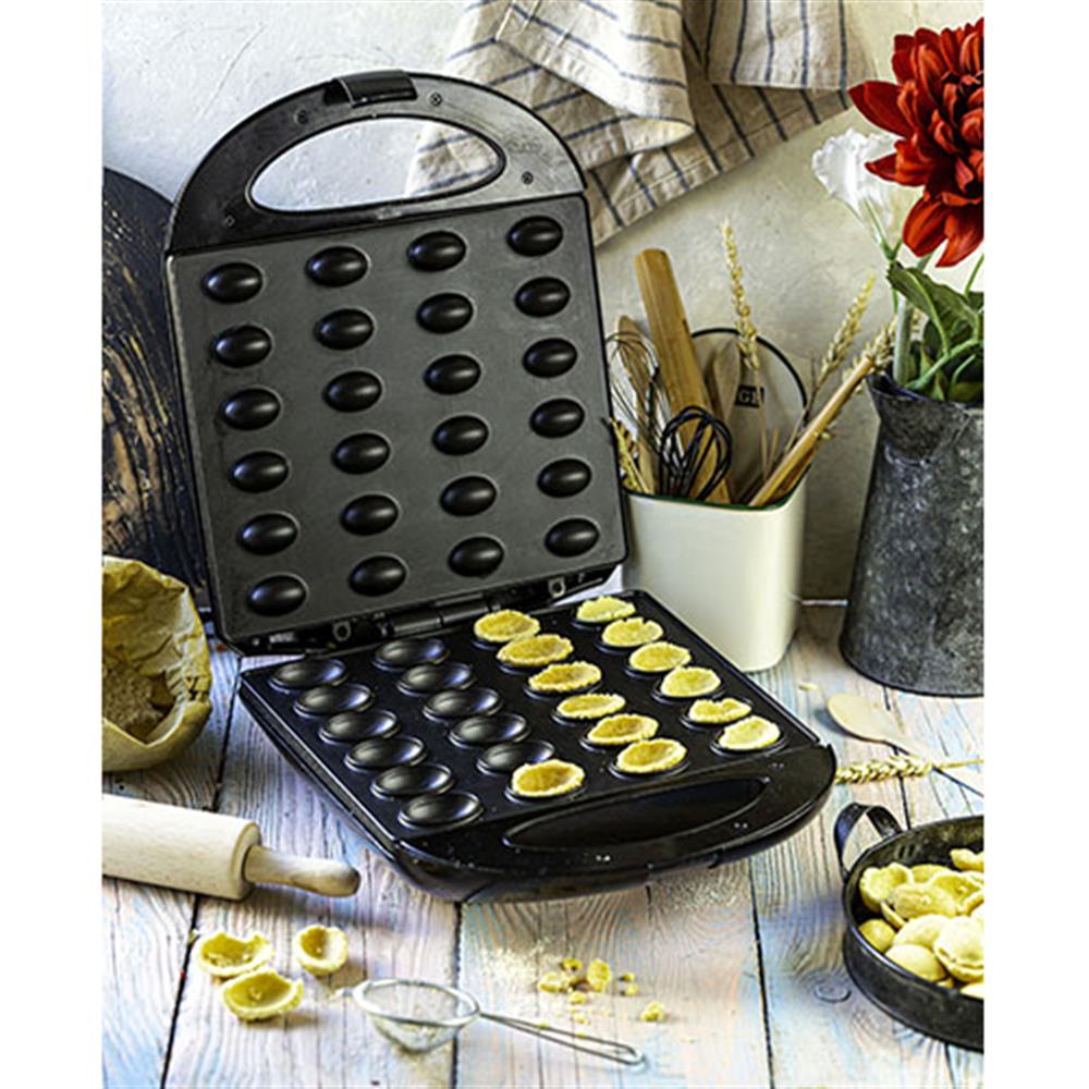 Adler AD 3039b Keks-Maker-Waffeleisen XL für 24 Stück in Erdnussform Oreschki Zaubernüsse