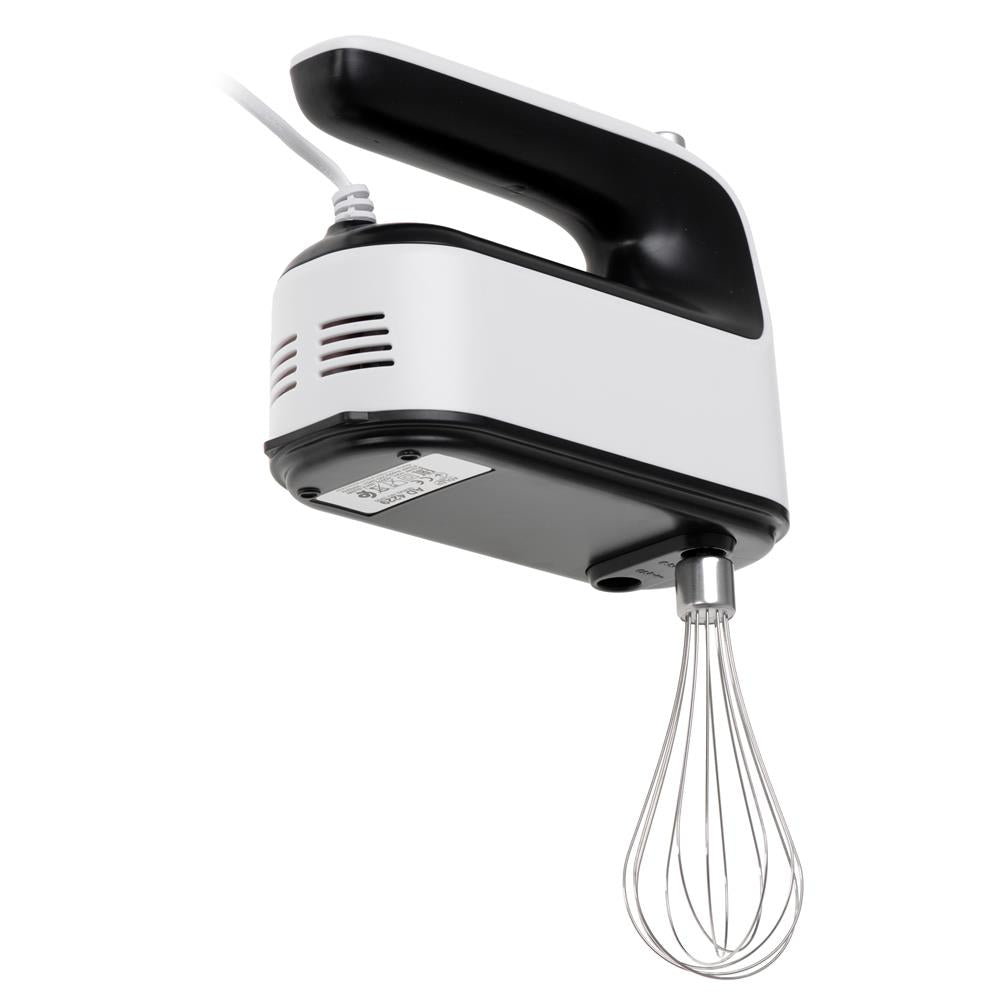 Adler AD 4229 Handmixer 9 Geschwindigkeiten Turbo Funktion Knethaken Schneebesen weiß schwarz
