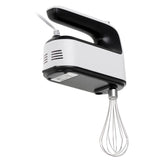 Adler AD 4229 Handmixer 9 Geschwindigkeiten Turbo Funktion Knethaken Schneebesen weiß schwarz