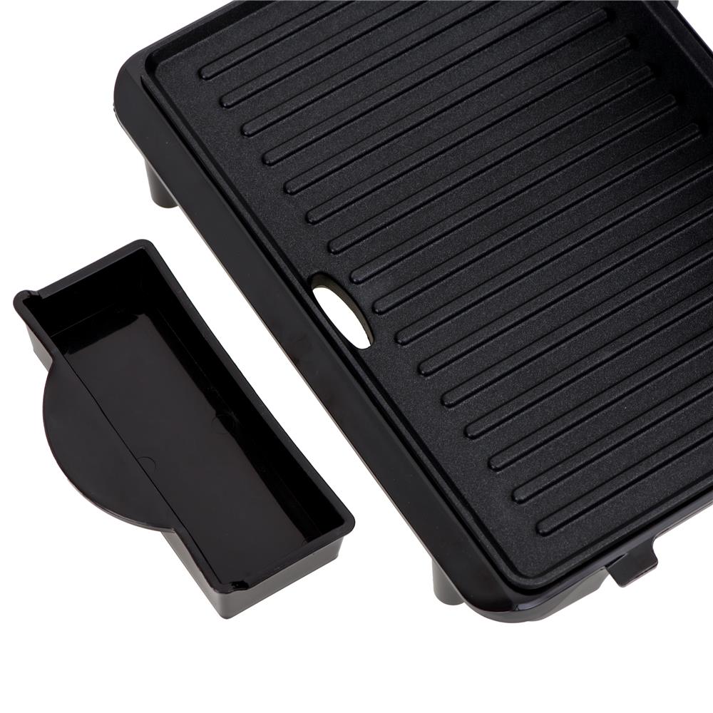 Camry CR 3044 Elektrogrill 2100W Tischgrill Kompakter Kontaktgrill schwarz