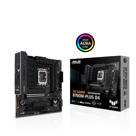 ASUS TUF GAMING B760M-PLUS D4 Mainboard Sockel Intel LGA 1700 (mATX, DDR4, PCIe 5.0, M.2)