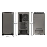 be quiet! Pure Base 500 Metallic Gray Gehäuse Case Tower Grau 2 vorinstallierte Pure Wings 2 Lüfter BG036