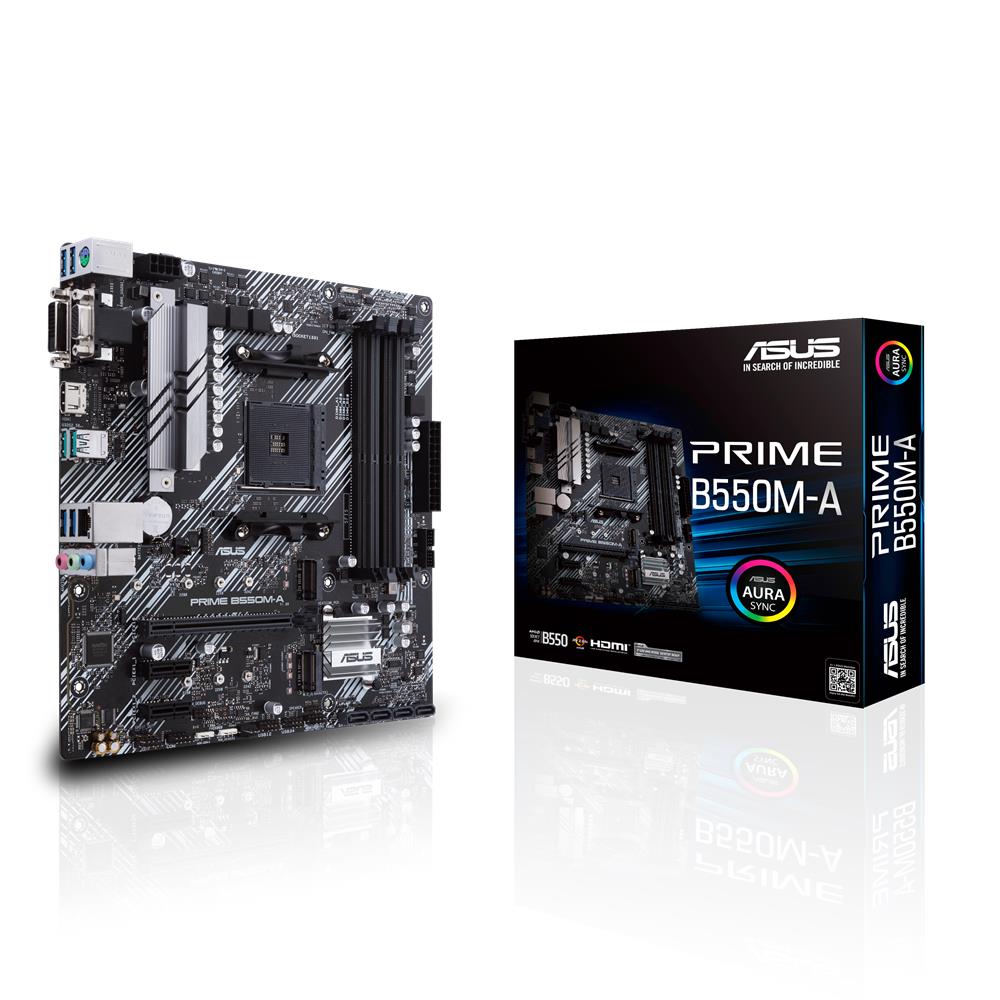 ASUS Prime B550M-A Gaming Mainboard Sockel AM4 micro ATX Ryzen PCIe 4.0 M.2 Ethernet SATA USB