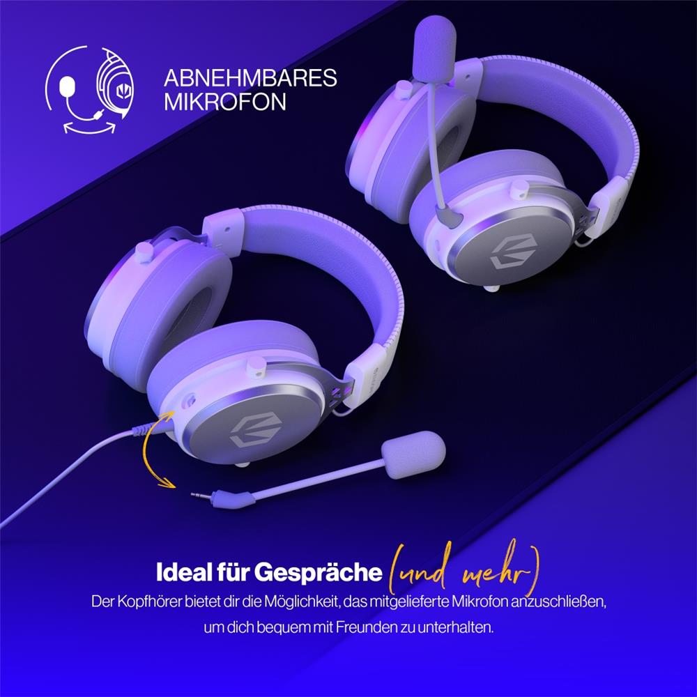 ENDORFY VIRO Plus USB OWH EY1A005, Weiß, Headset, Kopfhörer mit Mikrofon, Klinke, Over-Ear