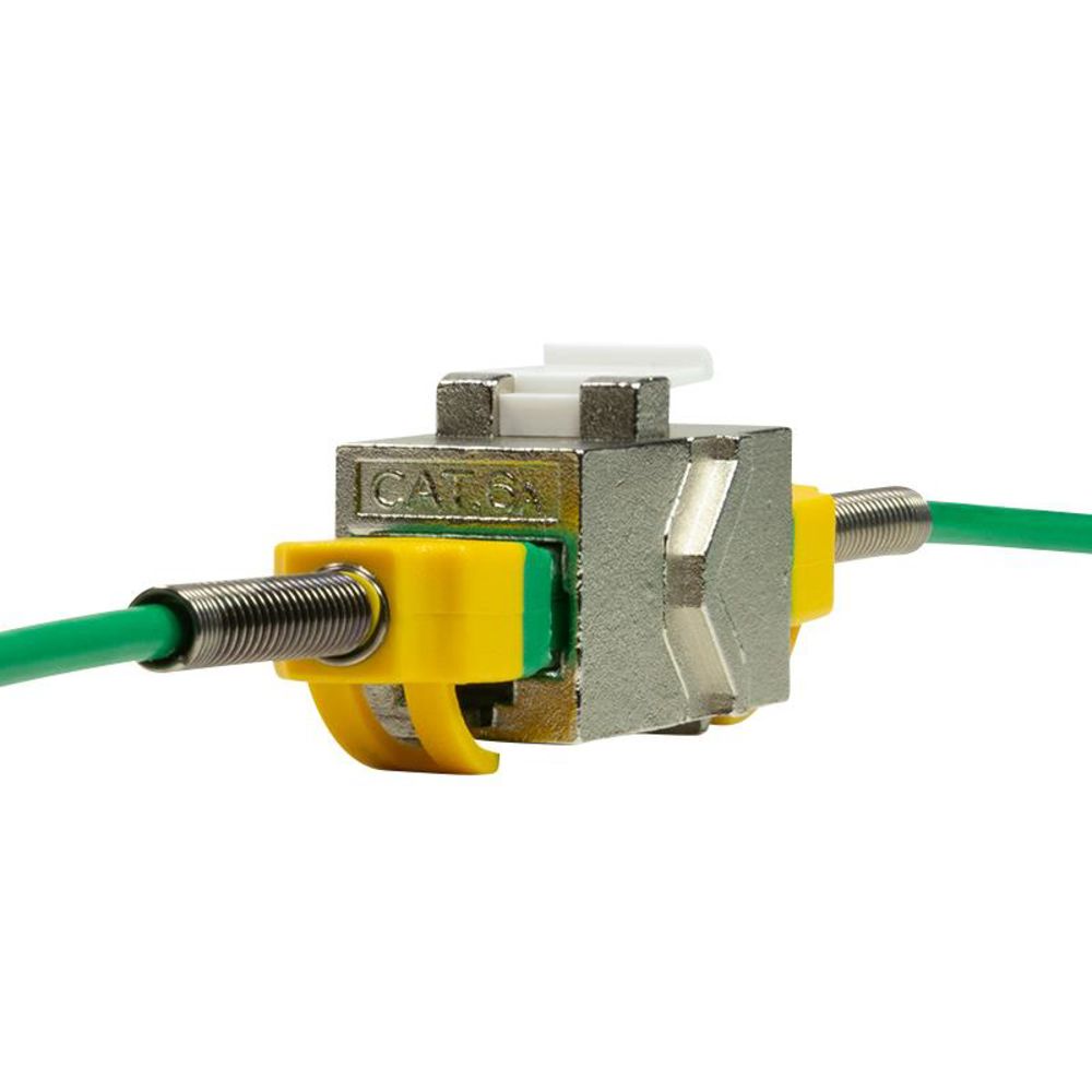 LogiLink Keystone Kupplung Cat.6A 2x RJ45 STP, nur 14,5mm breit, kleine Bauform