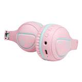 LogiLink Bluetooth 5.4 Kinderheadset, max. 85 dB, mit Mikrofon, faltbar, Pink