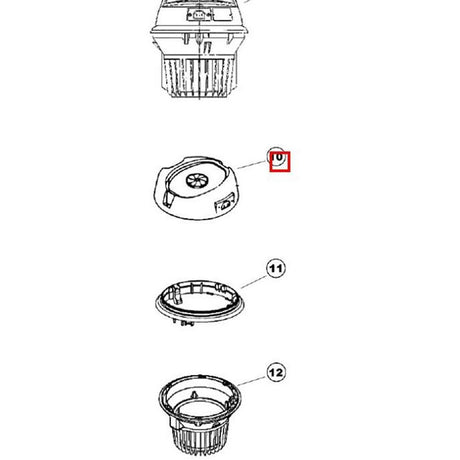 Nilfisk Original 22232301 Top Housing oberes Gehäuse