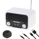 Adler AD 1185 Bluetooth Radio UKW 50 Senderspeicher SD USB MP3 Akku Modernes Design Küchenradio weiß