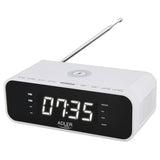 Adler AD 1192W Wecker mit kabellosem Ladegerät, digital, mit FM Radio und Bluetooth