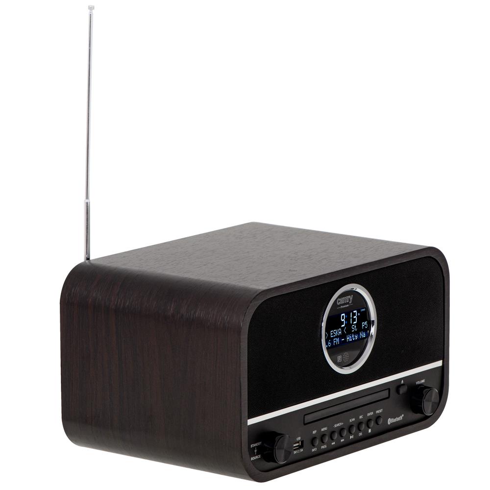 Camry CR 1182 Radio Retro Küchenradio mit Holzgehäuse Bluetooth 5.0 FM DAB braun