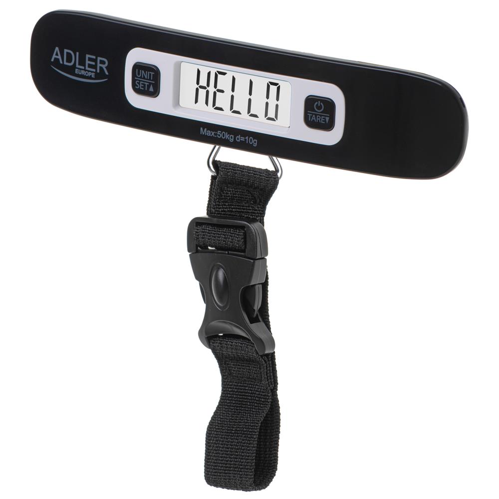 Adler AD 8190 Reisegepäckwaage digitale Kofferwaage LCD Display schwarz