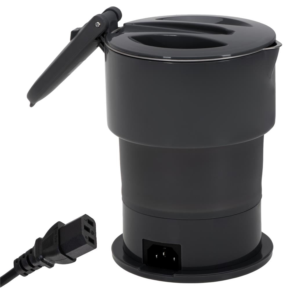 Adler AD 1377 Reise Wasserkocher 0,6 L faltbares Silikongehäuse Camping grau