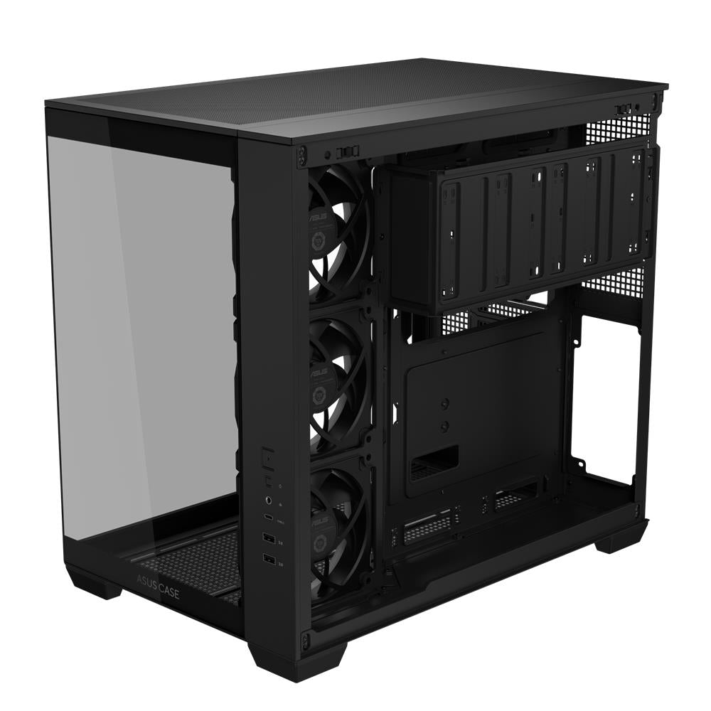 ASUS A32 PLUS TG ARGB Black ATX PC Gehäuse mit Panorama Glas und GPU bis 420 mm