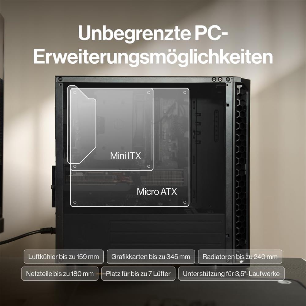 ENDORFY Signum M30 Air mATX PC‑Gehäuse – Airflow, USB‑C 20 Gbit/s, Glasfenster