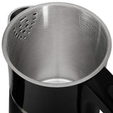 Adler AD 1355 Wasserkocher 1,7 Liter elektrischer Wasserkocher mit Doppelwand-Gehäuse, Edelstahl-Innenraum, 360° Basis, abnehmbarem Deckel, Trockenlaufschutz schwarz