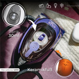 Adler AD 5049 Reise- und Dampfbügeleisen Schwarz Trockenbügeln genaue Temperaturkontrolle kompakt