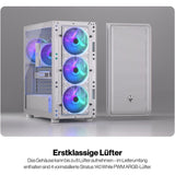 ENDORFY Arx 700 White ARGB, PC-Gehäuse, weiß, mit 4x140-mm-Lüfter, Seitenwand aus gehärtetem Glas