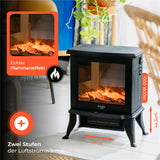 Adler AD 7754 Elektrokamin Schwarz präzise Temperaturregelung anpassbare Intensität