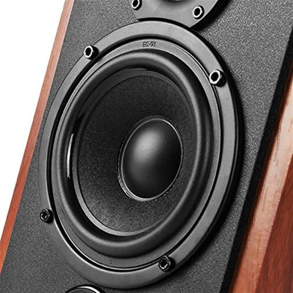 Edifier Studio R1700BT Bluetooth-Lautsprechersystem (66 Watt) mit Infrarot-Fernbedienung, Holzfarben