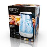 Camry Wasserkocher Glas 1,7L CR 1251w weiß LED beleuchtet kabellos 2200 Watt Glaswasserkocher