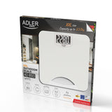 ADLER EUROPE AD 8193W Personenwaage bis 250 kg, digitale Badezimmerwaage mit LCD-Display, 100 g Teilung, ABS-Gehäuse, rutschfeste Füße