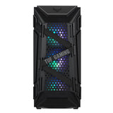 ASUS TUF Gaming GT301 kompaktes PC Gehäuse Mid-Tower Aura-RGB-Lüfter Kopfhörerhalterung Schwarz