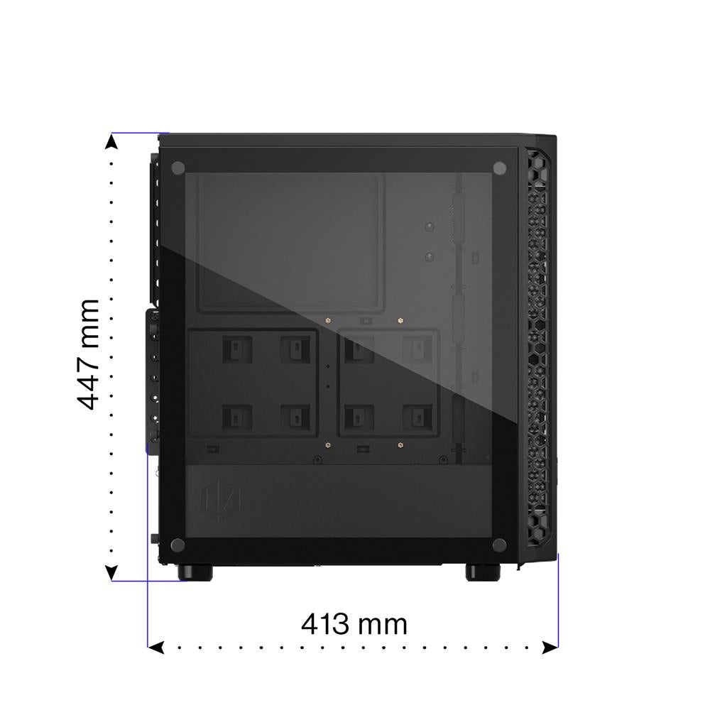 ENDORFY Signum 300 Core EY2A004, Schwarz, PC-Gehäuse, Glas-Seitenpanel